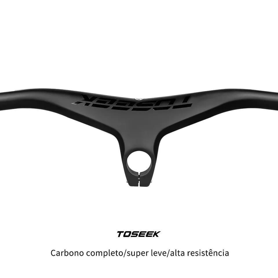 Miniatura Guidão Integrado Mtb Full Fibra De Carbono 3K 700X80Mm