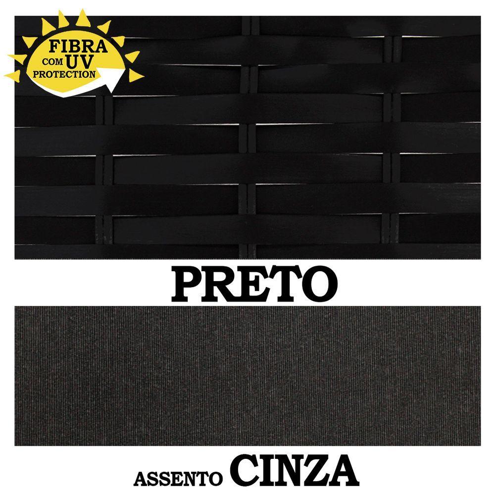 Miniatura Balanço Suspenso Ninho Preto Em Almofada Cinza