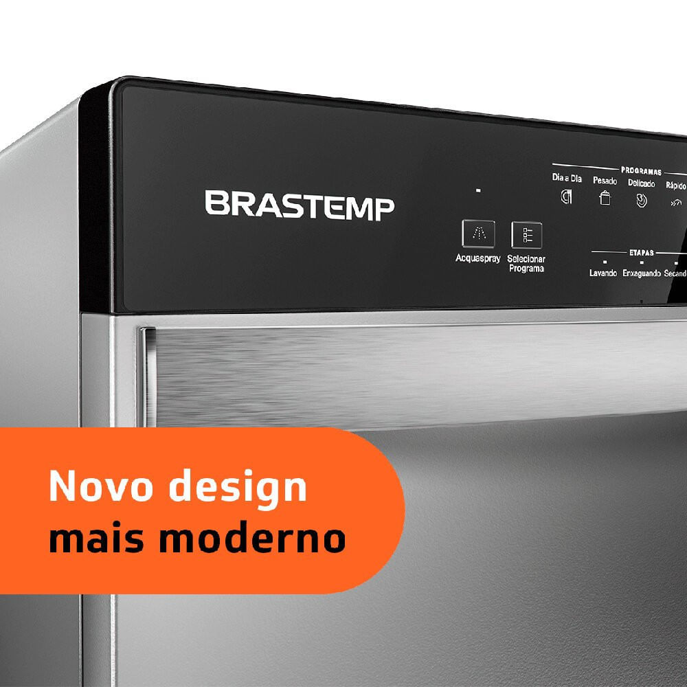 Lava-Louças 8 Serviços de Lavagem BLF08BS Brastemp Cinza - 110V