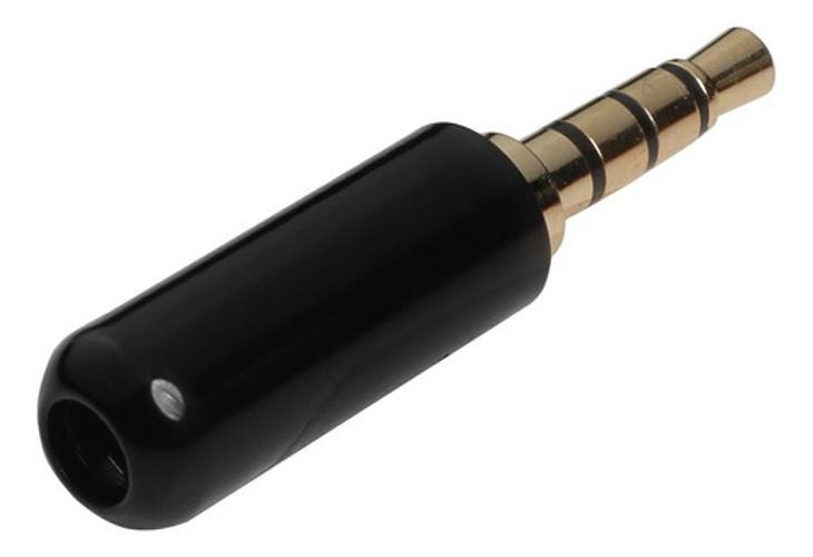 Miniatura Conector Plug P2 P3 4 Contatos Metálico Plug Estereo Luminos