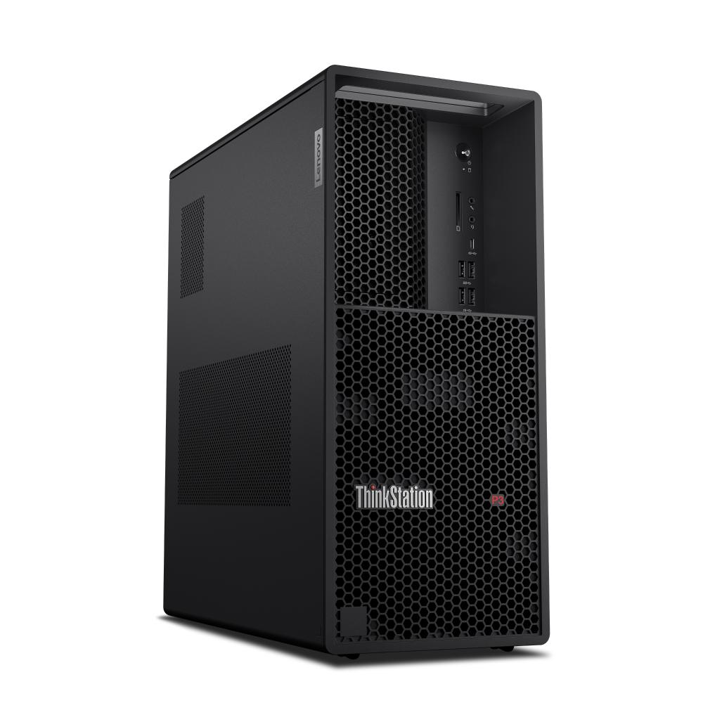 Miniatura Workstation Lenovo ThinkStation P3 Tower Intel Core i7-14700 32GB 512GB SSD Windows 11 - 30GU003GBO Preto