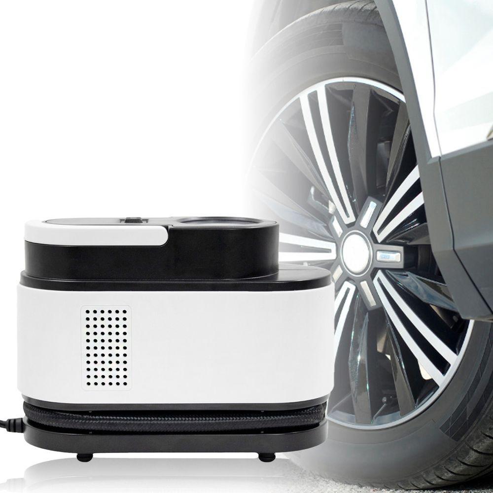 Miniatura Compressor Ar Veicular Eletrico Portatil 12v Calibrador Carro Pneu Bicicleta Bola