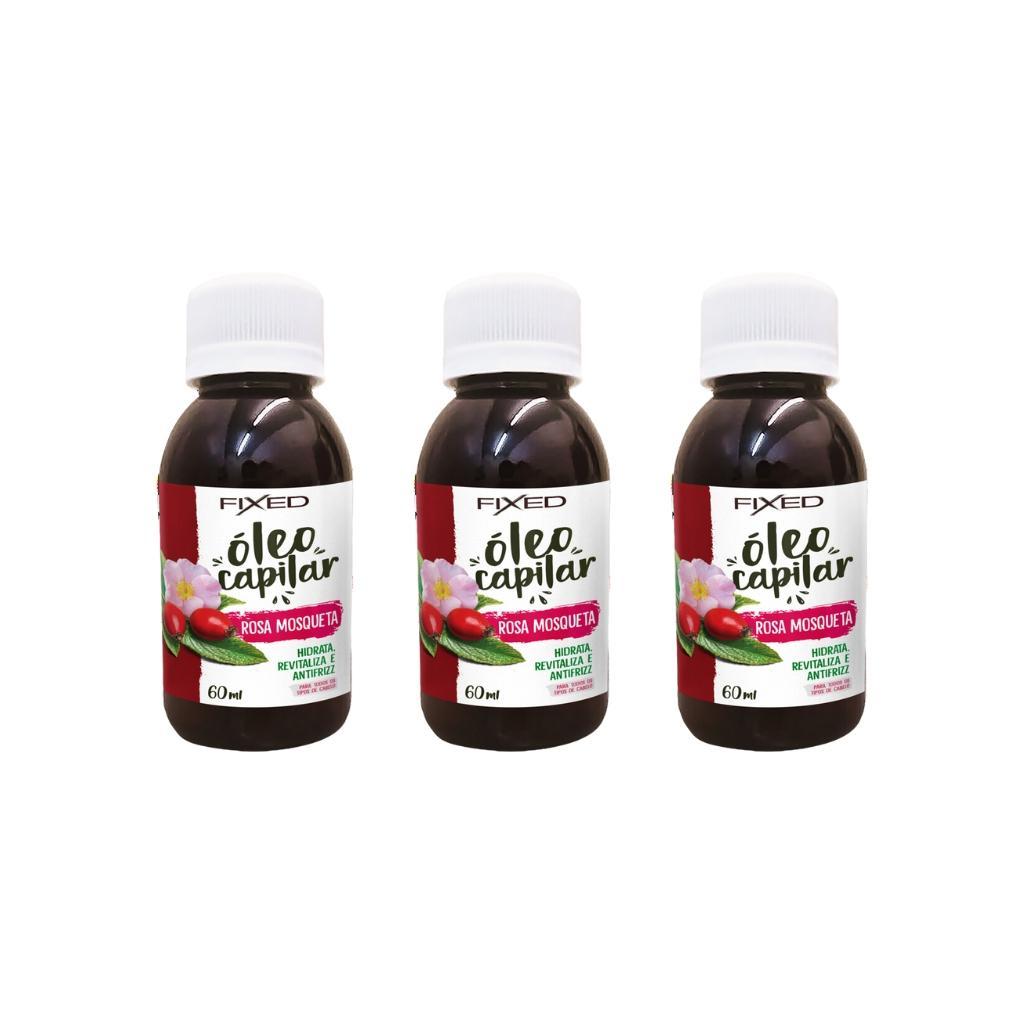 Miniatura Oleo Capilar Fixed Rosa Mosqueta 60Ml-Kit C/3Un