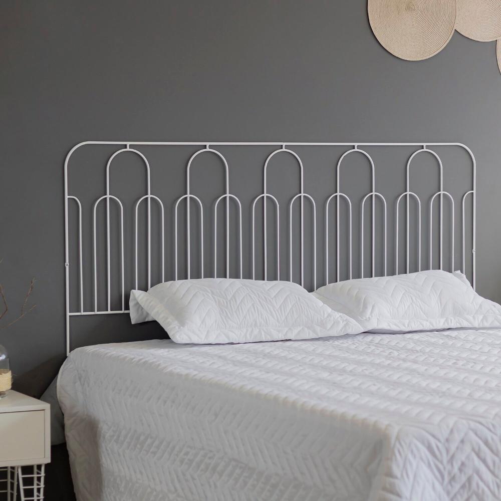 Miniatura Cabeceira para Cama Aramada Triunfo - Queen Branco