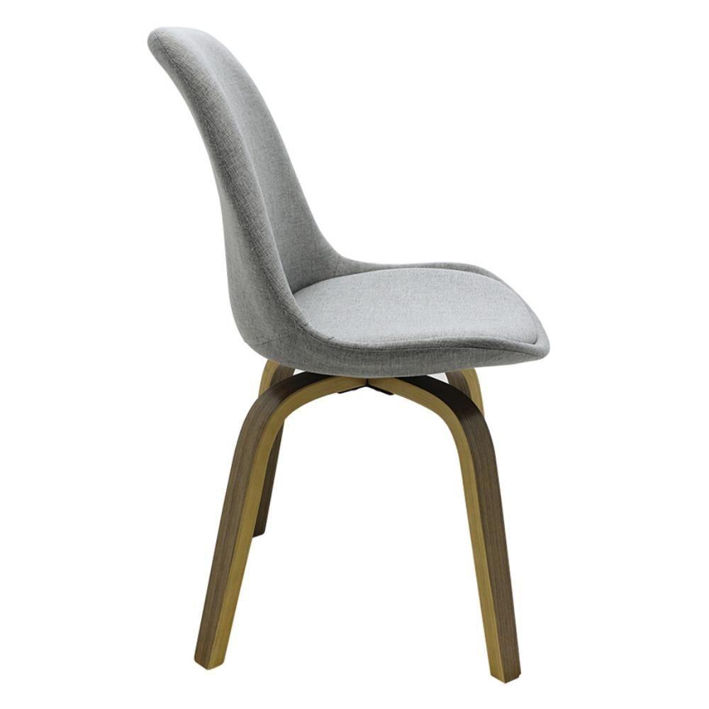 Miniatura Kit 2 Cadeiras Lis Rivatti Cinza Base Madeira