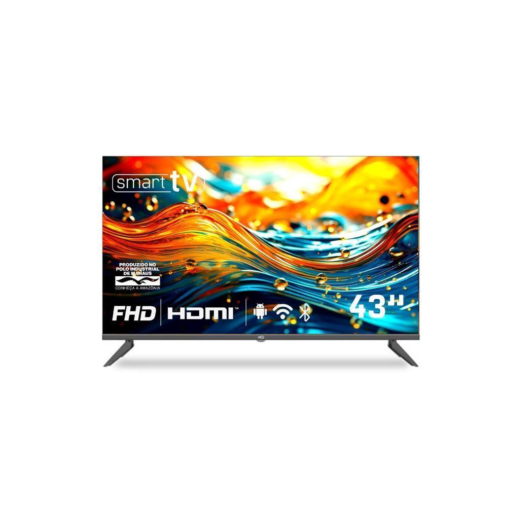 Miniatura Smart TV HQ 43 Full HD Tela Sem Bordas Sistema Android Design Slim HQS43NKHM Bivolt