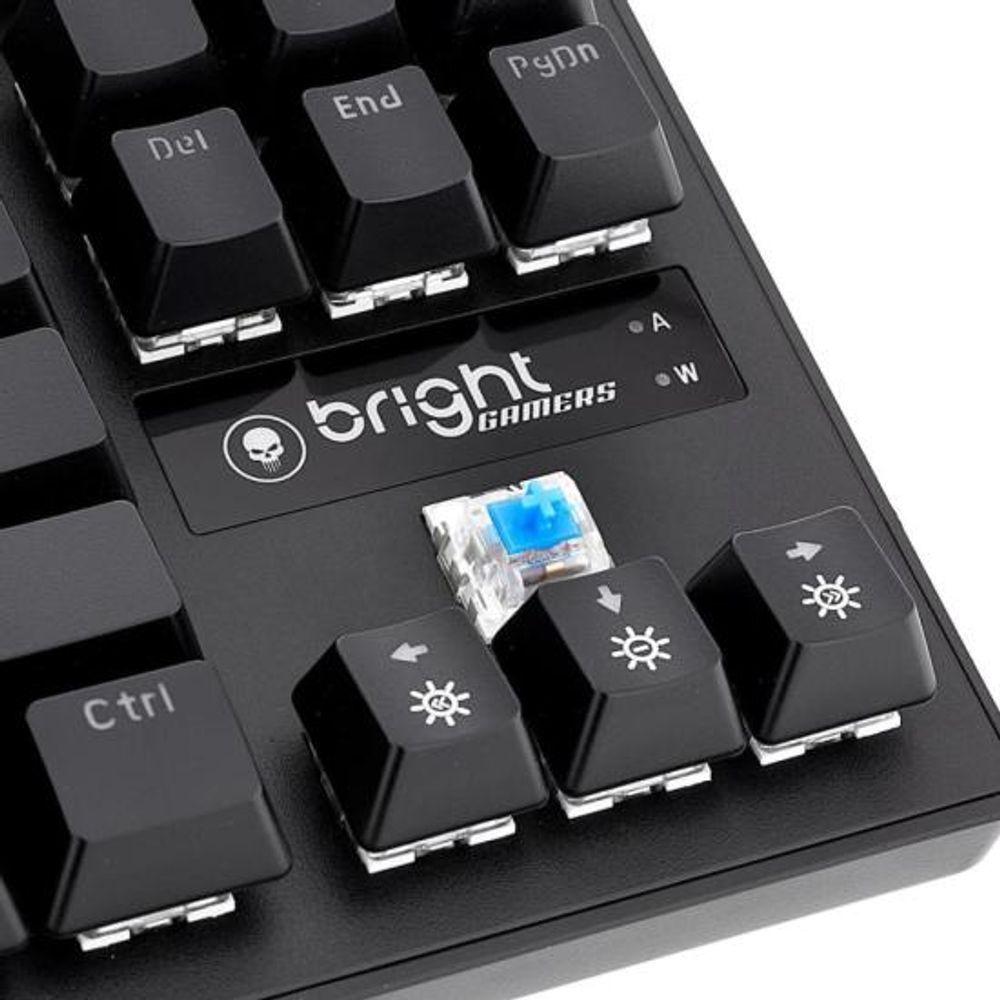 Miniatura Teclado Gamer Mecânico Bright Gtc559 Preto