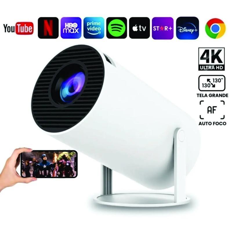 Projetor Smart Hy300 Mini Projetor Suporta 4K Portátil