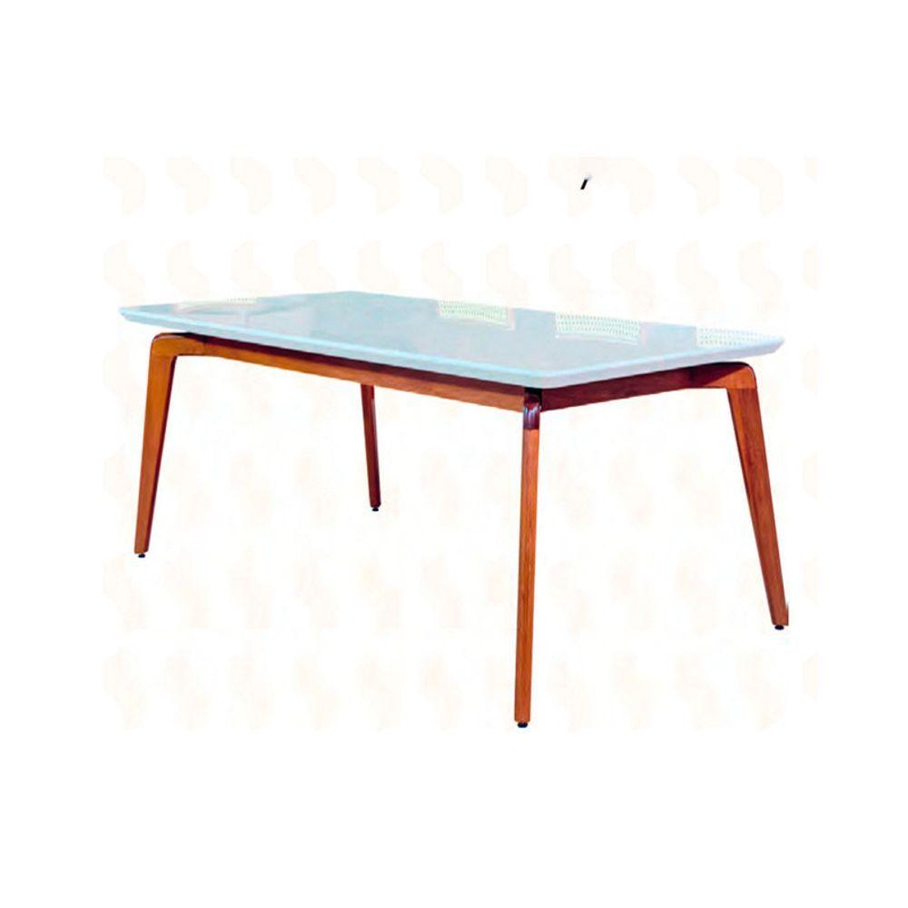 Miniatura Mesa De Jantar Madeira Maciça - Jade-2,0x1,0m - Art Salas