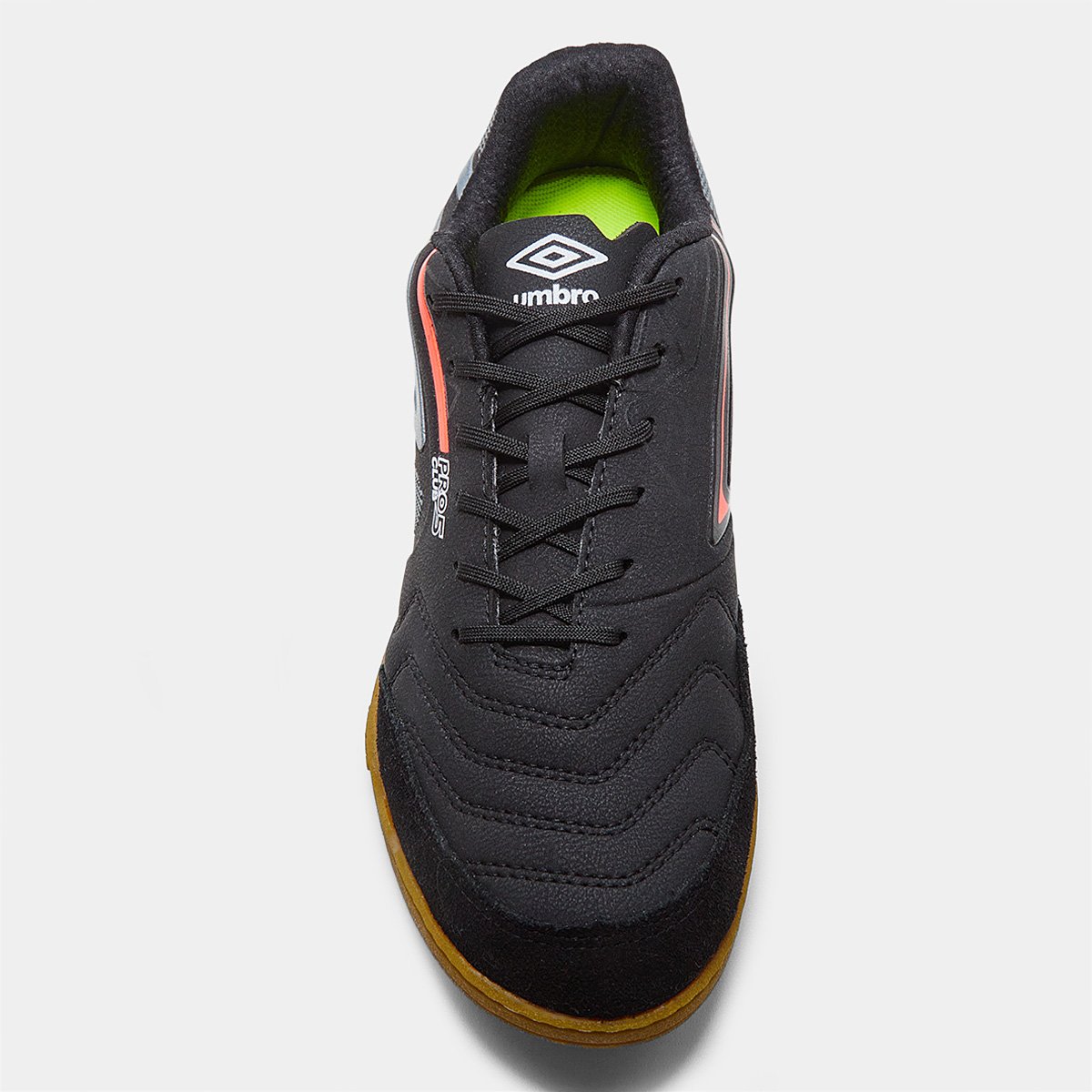 Miniatura Chuteira Futsal Umbro Pró 5 Bump Club Unissex Preto+Prata - 37