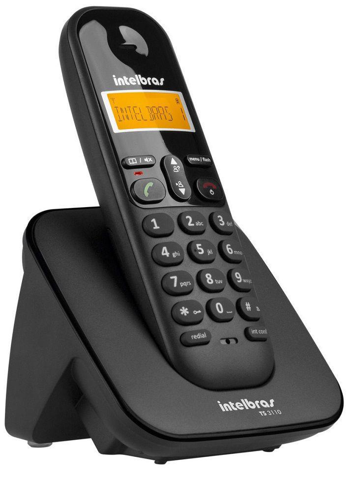 Aparelho Telefone Fixo Sem Fio Digital Preto Bina Intelbras Homologação: 17441802041