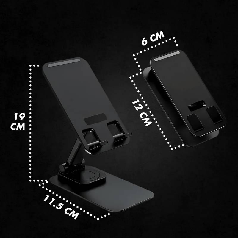 Miniatura Suporte Mesa Preto Celular Ajustável Articulado Tripé Base