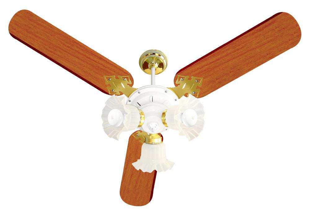 Miniatura Ventilador De Teto New Beta 3 Pás Mogno Com Lustre 127V 110 v