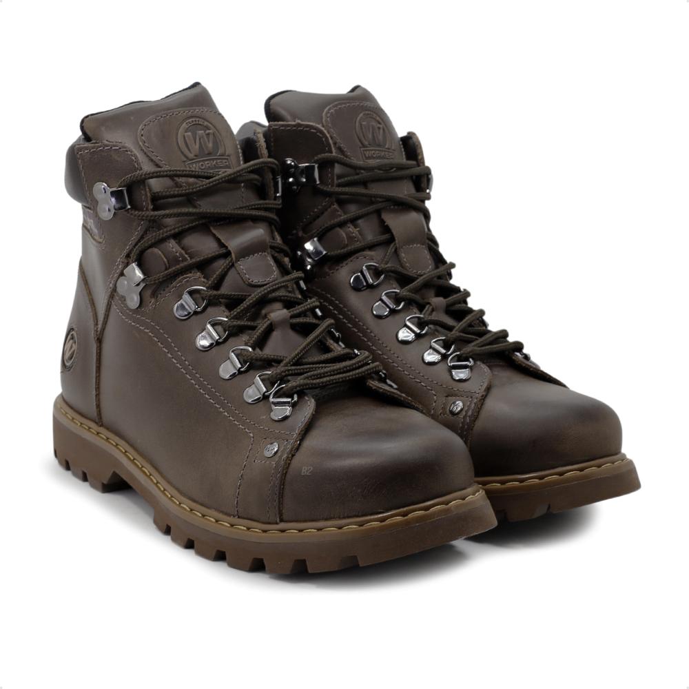 Miniatura Kit Bota West Coast Worker Classic Masculina + Cinto Dupla Face Fivela Masculino Marrom / Marrom - 38
