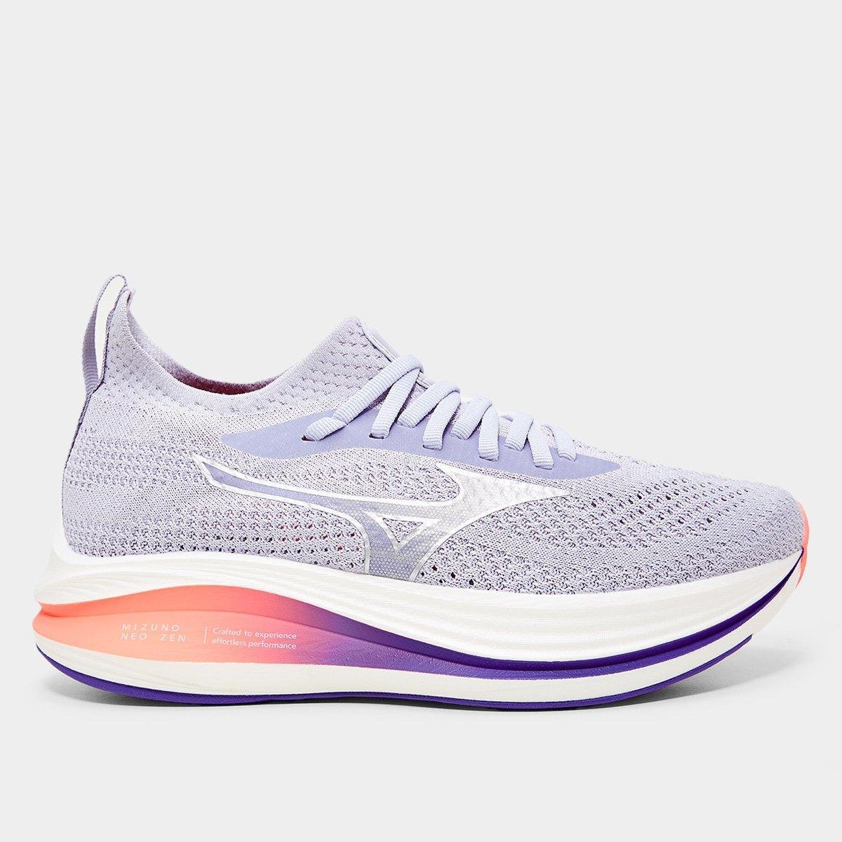 Miniatura Tênis Mizuno Neo Zen Feminino Cinza+Roxo - 34