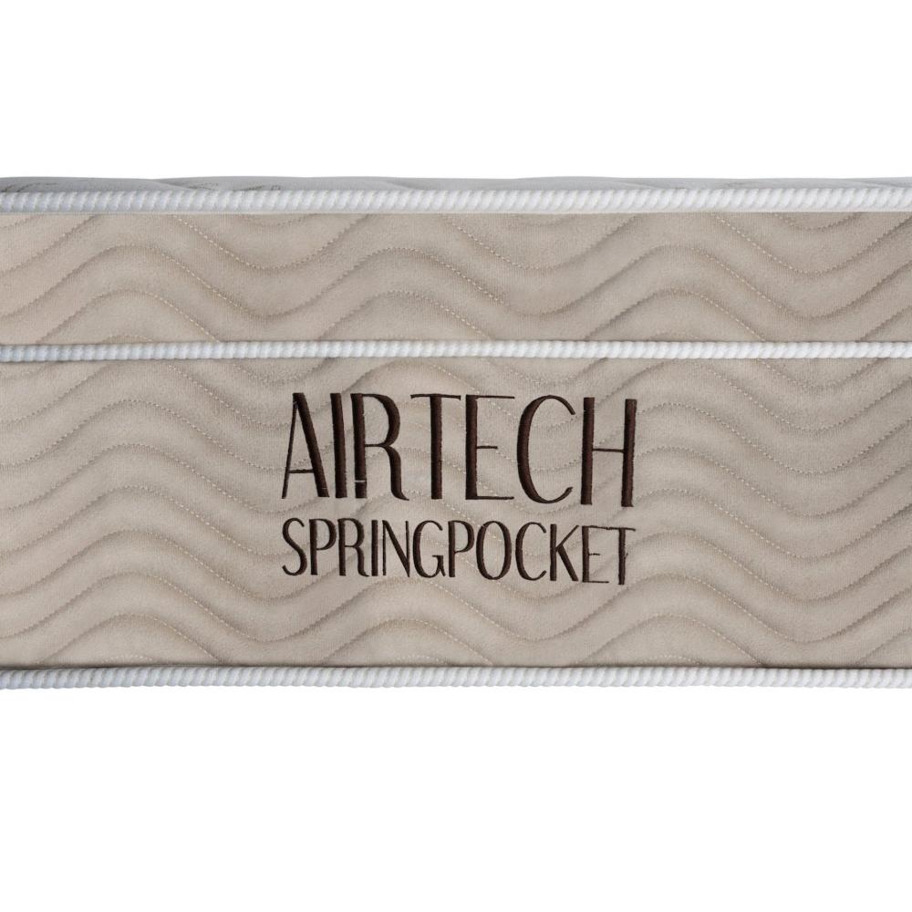 Miniatura Colchão Solteiro Airtech Spring Pocket Ortobom 88x188x25cm Branco/Bege
