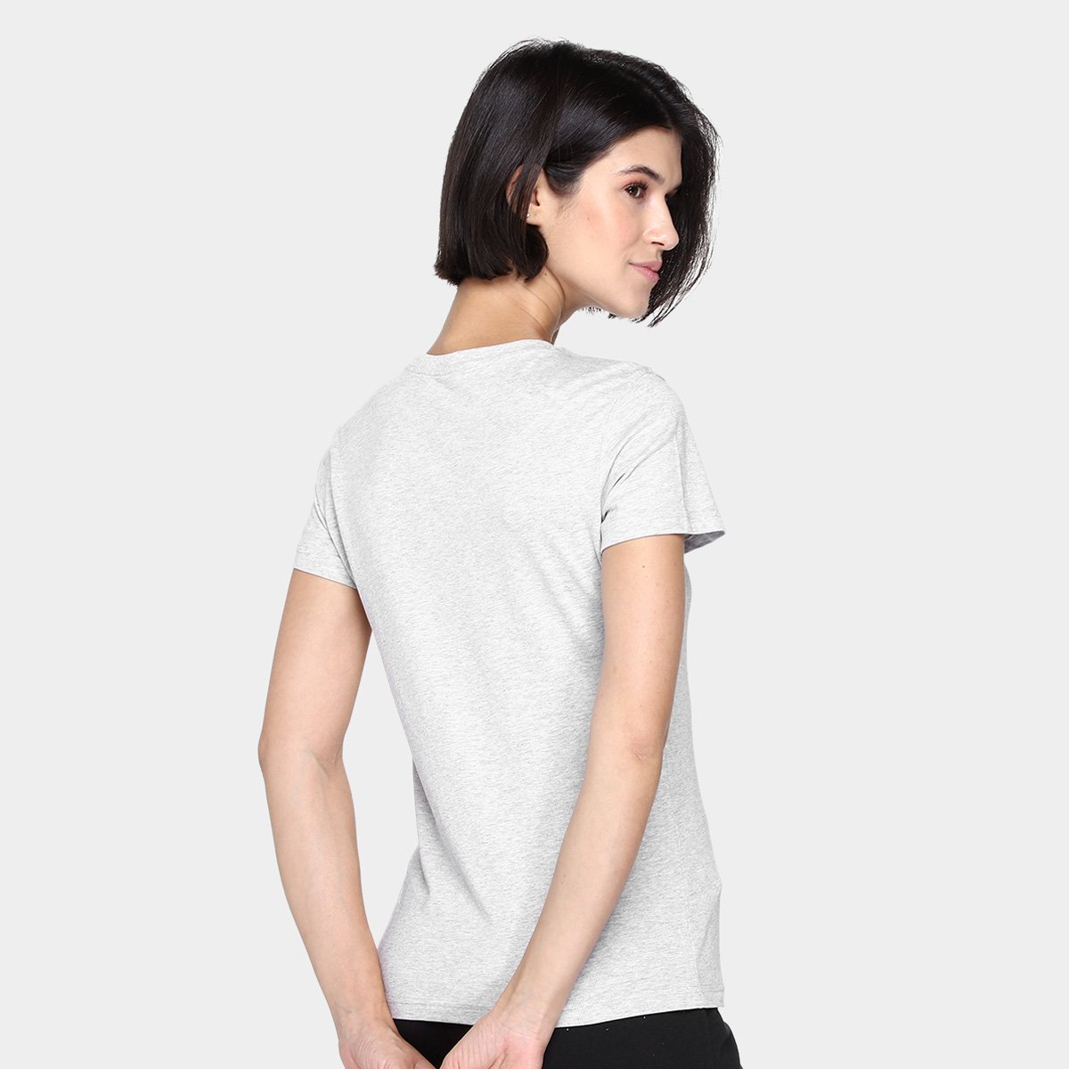 Miniatura Camiseta Puma Logo N. 1 Feminina Cinza - G