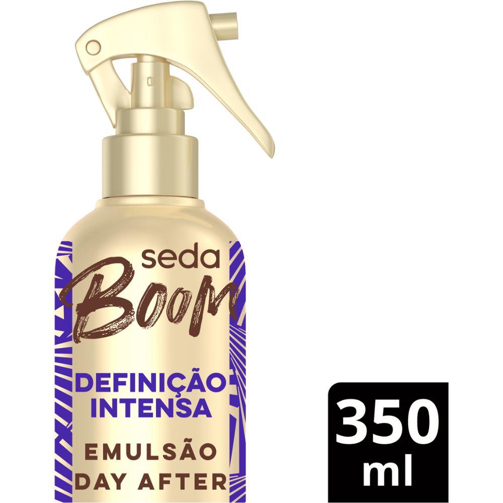 Miniatura Emulsão Umidificadora Day After Seda Boom Definição Intensa Frasco Borrifador 350ml