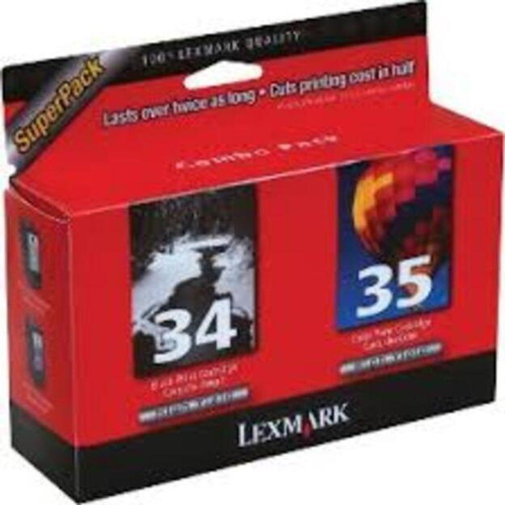 Miniatura Cartucho Lexmark 34 35 Kit 2 Cores