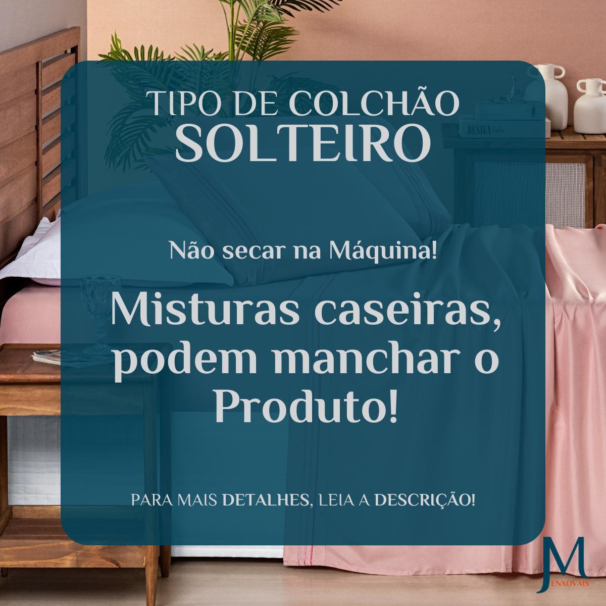 Miniatura Cama Posta Solteiro Cherry Lençol 200 Fios Bordado 3 Pçs