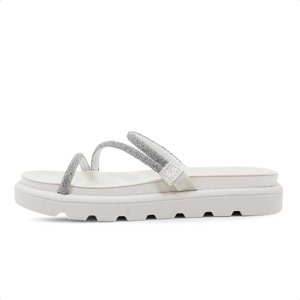 Miniatura Sandália Papete Vizzano Strass Feminina Branco / Prata - 34