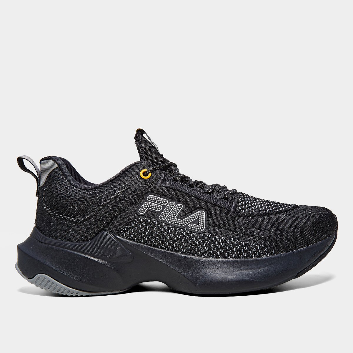 Miniatura Tênis Fila Master Masculino Preto+Amarelo - 37