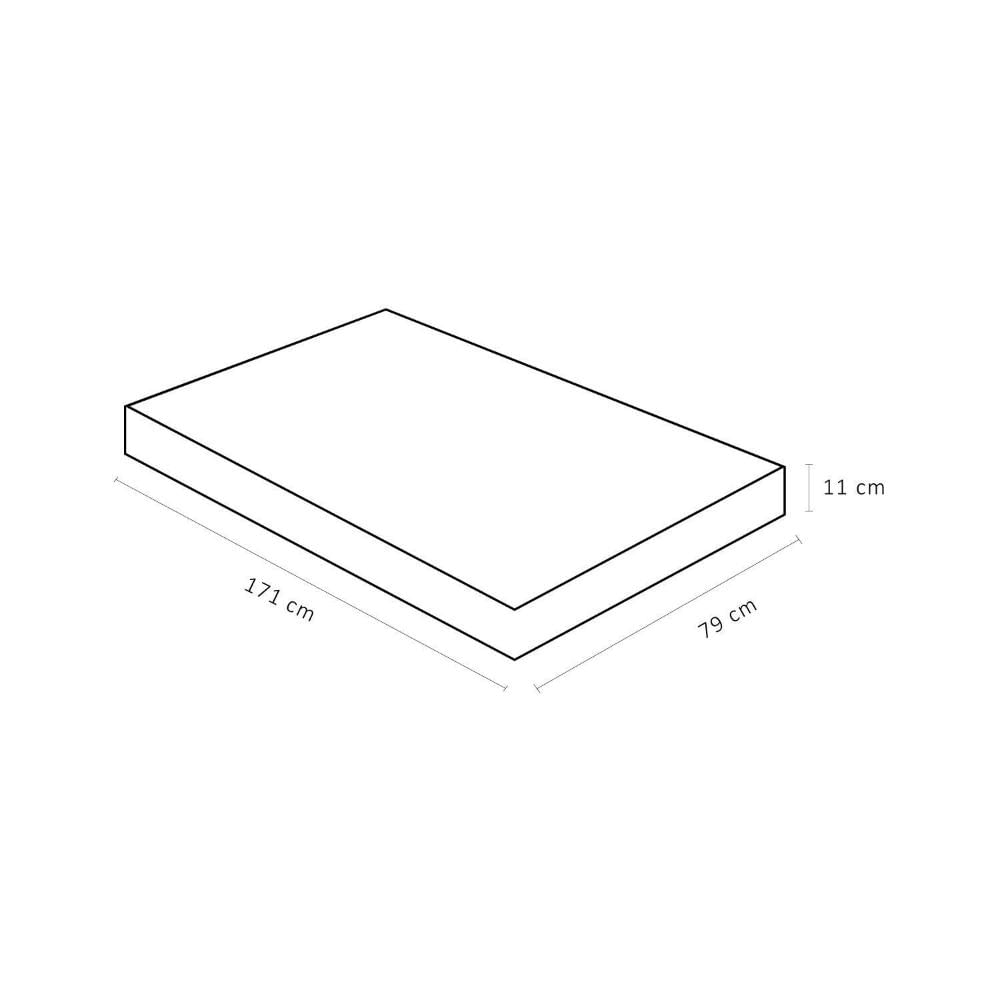 Miniatura Colchão Auxiliar (79cm x 171cm x 11cm) - Preto/Branco