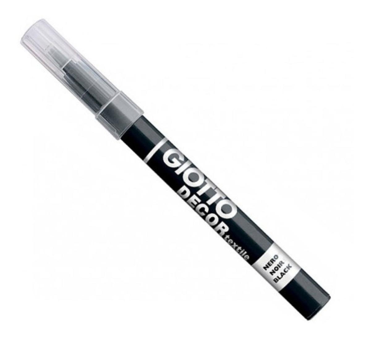 Miniatura Caneta Permanente para Tecido Giotto Decor Textile - Preto
