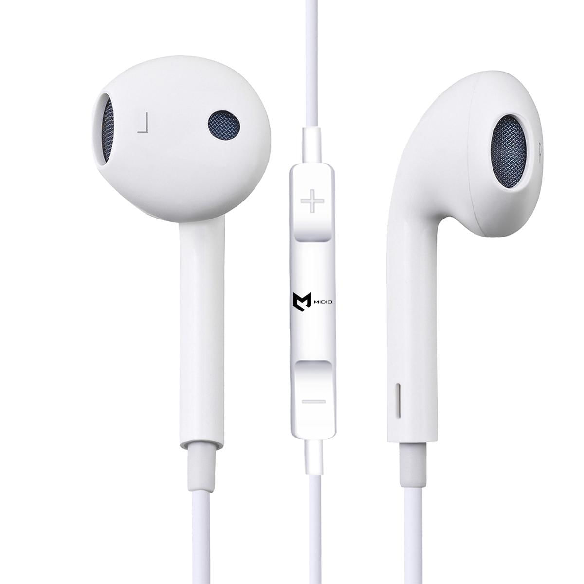 Miniatura Fone De Ouvido Com Fio Microfone Com Entrada P2 Branco