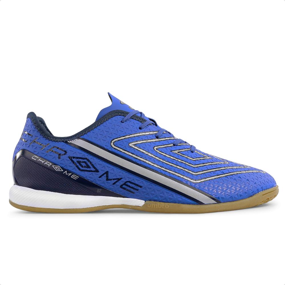 Miniatura Chuteira Futsal Umbro Chrome Masculina Azul / Marinho - 39