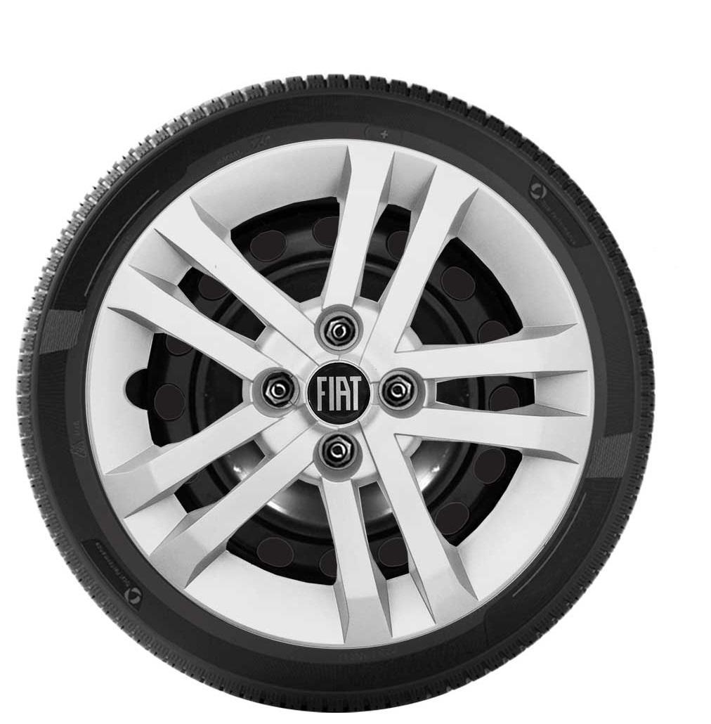Miniatura 1X Calota Fiat Mobi Argo Novo Uno 2021 Aro 14 Prata 294Cb