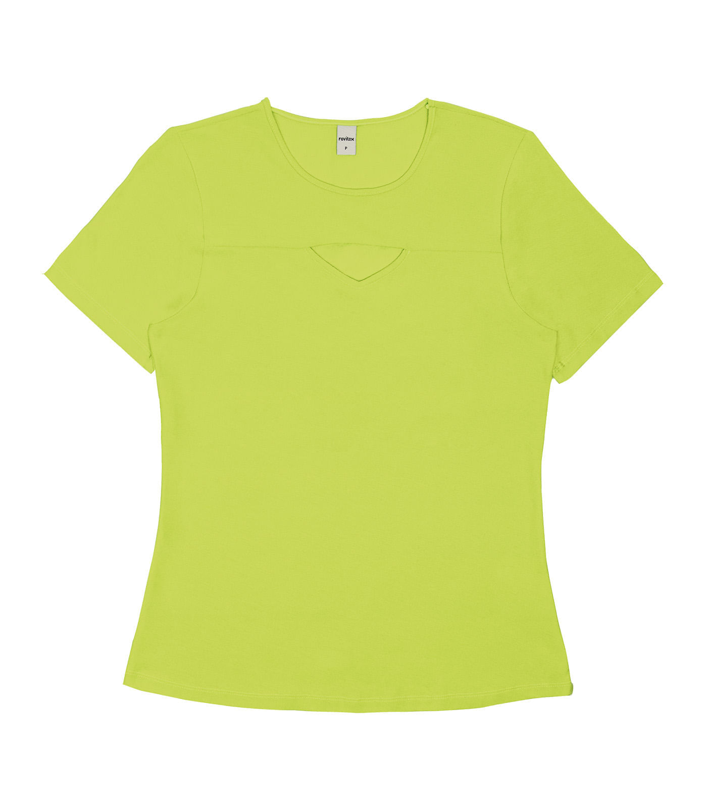 Miniatura Blusa Com Detalhe De Recorte Em Viscose Rovitex Verde G