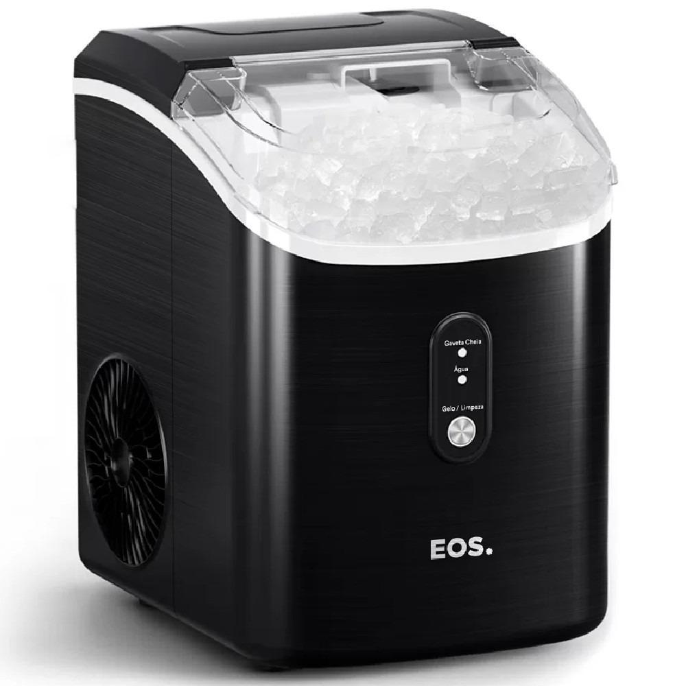 Miniatura Maquina De Gelo 15 Kg Nugget Ice Titanium Preta - Emg05 Eos
