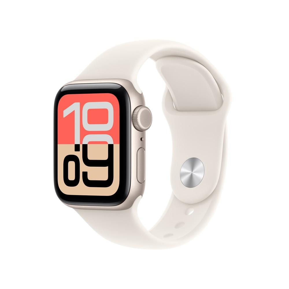 Apple Watch SE 3 GPS + Cellular - Caixa estelar de alumínio – 40 mm - Pulseira esportiva estelar – P/M