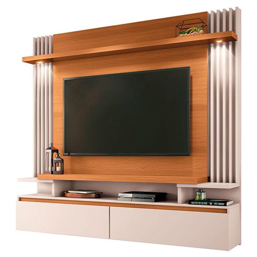 Miniatura Painel Para Tv Home Suspenso Brasil Cinamomo Off White - Hb Móveis