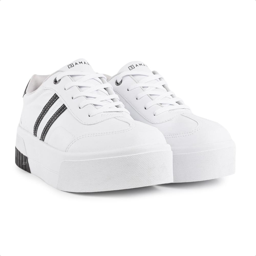 Miniatura Tênis Ramarim SNK Casual Caixa Alta Feminino Branco / Preto - 39