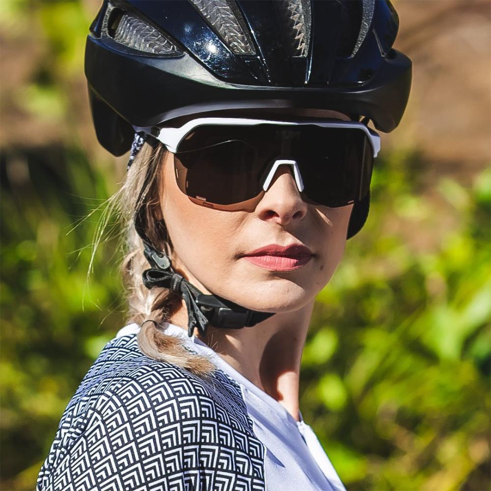 Óculos de Sol  HUPI Huez Branco/Preto - Lente Preto BRANCO/PRETO