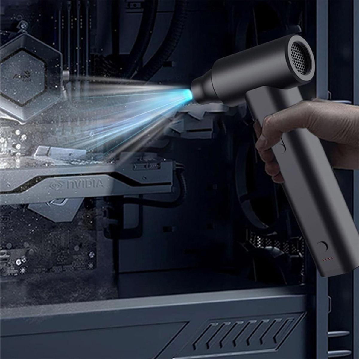 Miniatura Aspirador E Soprador Pó Potente Usb Turbo Jet 120.000 Rpm