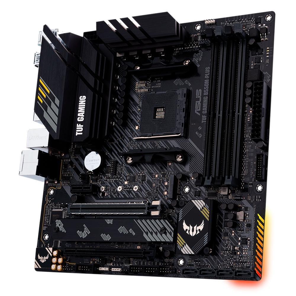 Placa-Mãe ASUS TUF Gaming B550M-Plus, AMD AM4, mATX, DDR4, Preto - 90MB14A0-C1BAY0