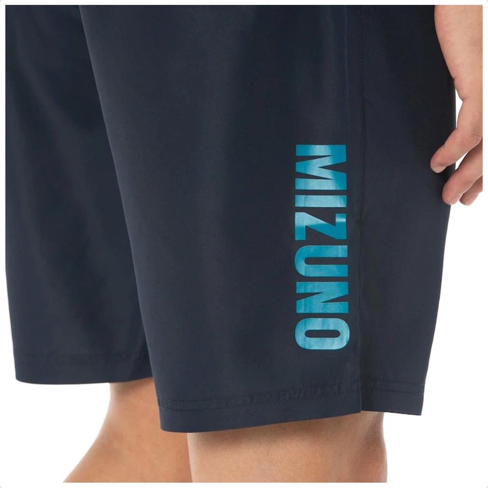Miniatura Bermuda Mizuno Big Logo Masculina Azul Marinho - P