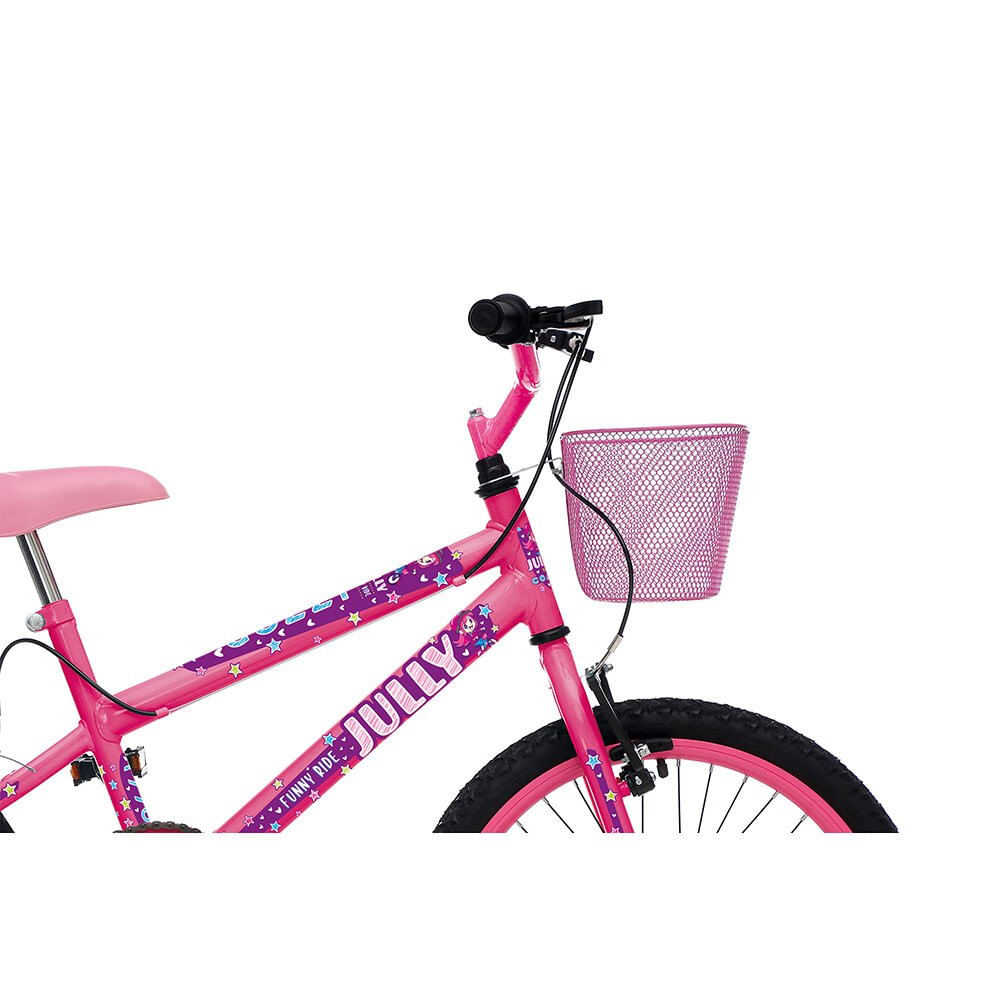 Miniatura Bicicleta Colli Jully, Aro 20 Freio V-Brake Quadro 20 Rosa Neon