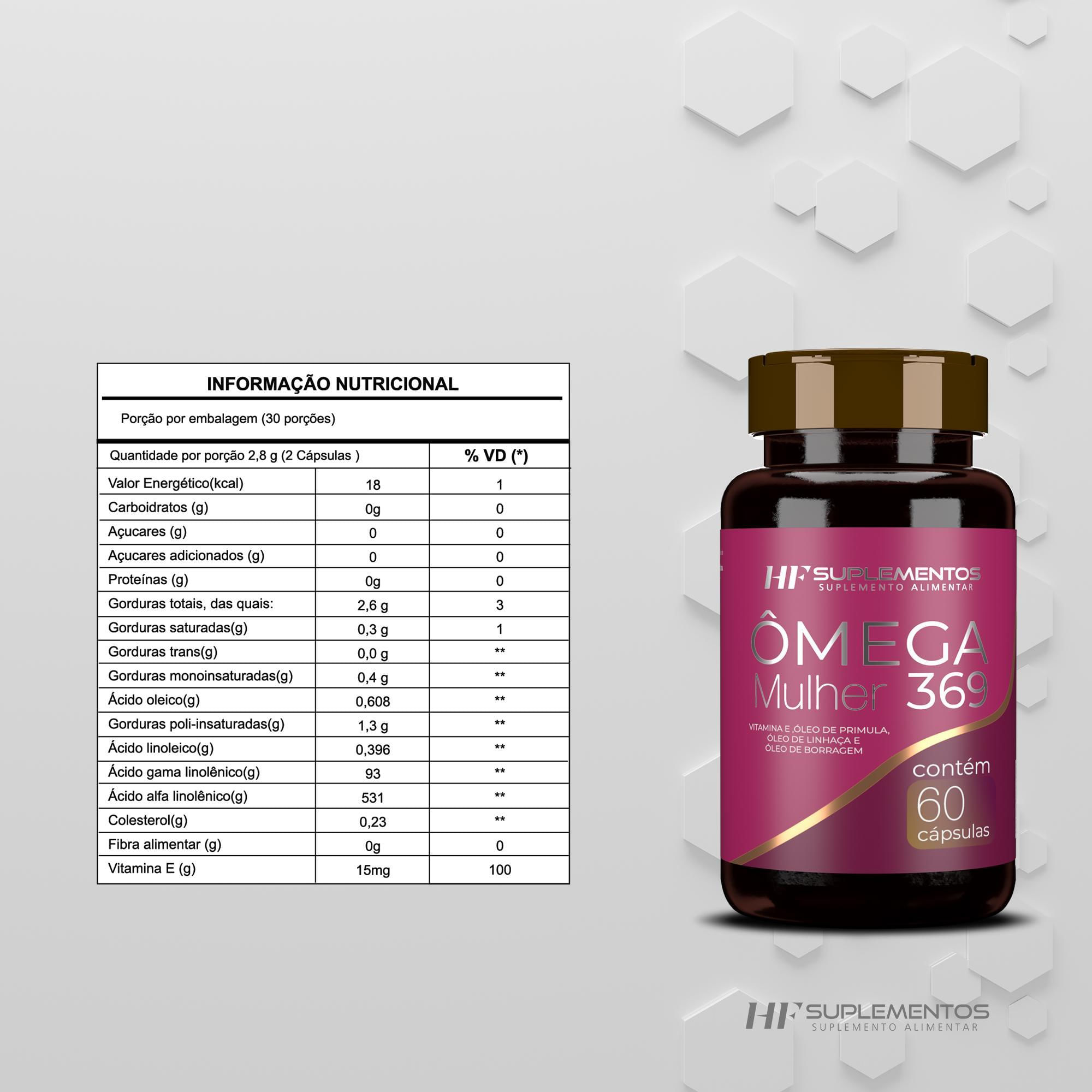 Miniatura 5X Omega 3 6 9 Mulher 60 Caps Hf Suplementos
