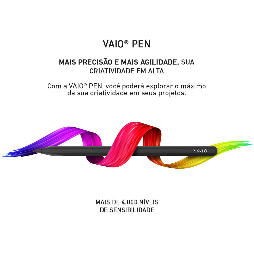 Tablet VAIO TL12 256GB 8GB RAM - 5G - Teclado Magnético e Caneta - Tela AMOLED 12.6” 2.5K - Preto