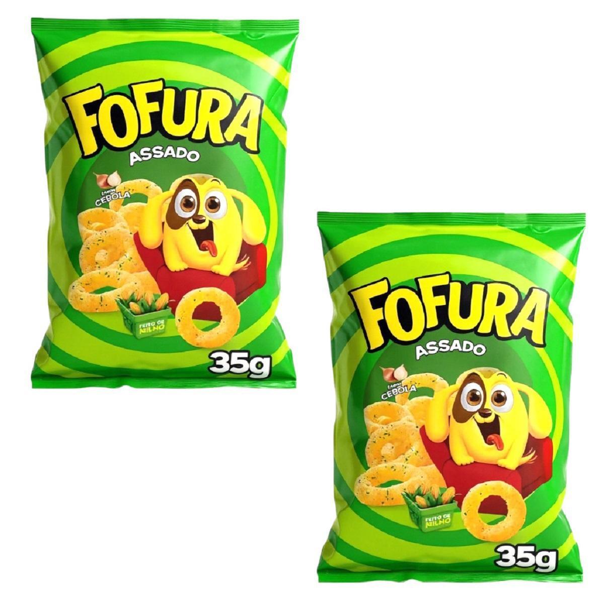 Kit C/25 Salgadinho Fofura Sabor Cebola Lucky 35G Crocante