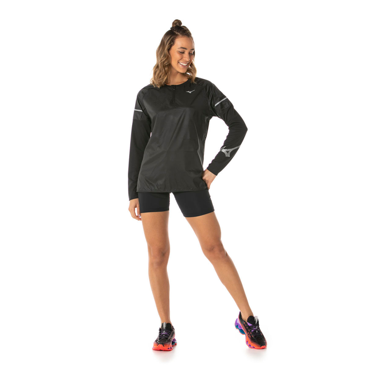 Miniatura Jaqueta Feminina Mizuno Hineri ls Preto - G