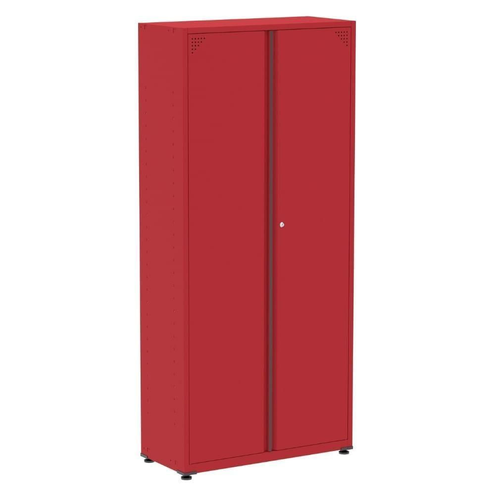 Miniatura Armário Alto 2 Portas Pandin 80 Cm (largura) Inmetro Estrutura E Portas Aço Vermelho C- Chave