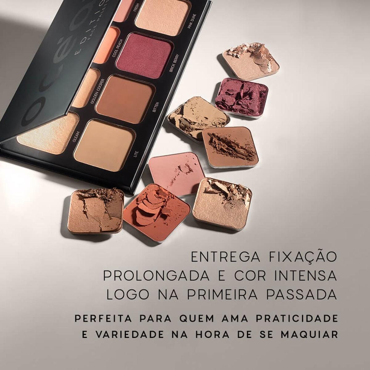 Miniatura Paleta Multifuncional Iluminador Contorno Bronzer E Blush