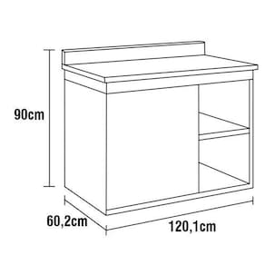 Cozinha Completa Bartira Linea com 13 Portas e 6 Gavetas e 9 Prateleiras - 562,6cm de largura Branca