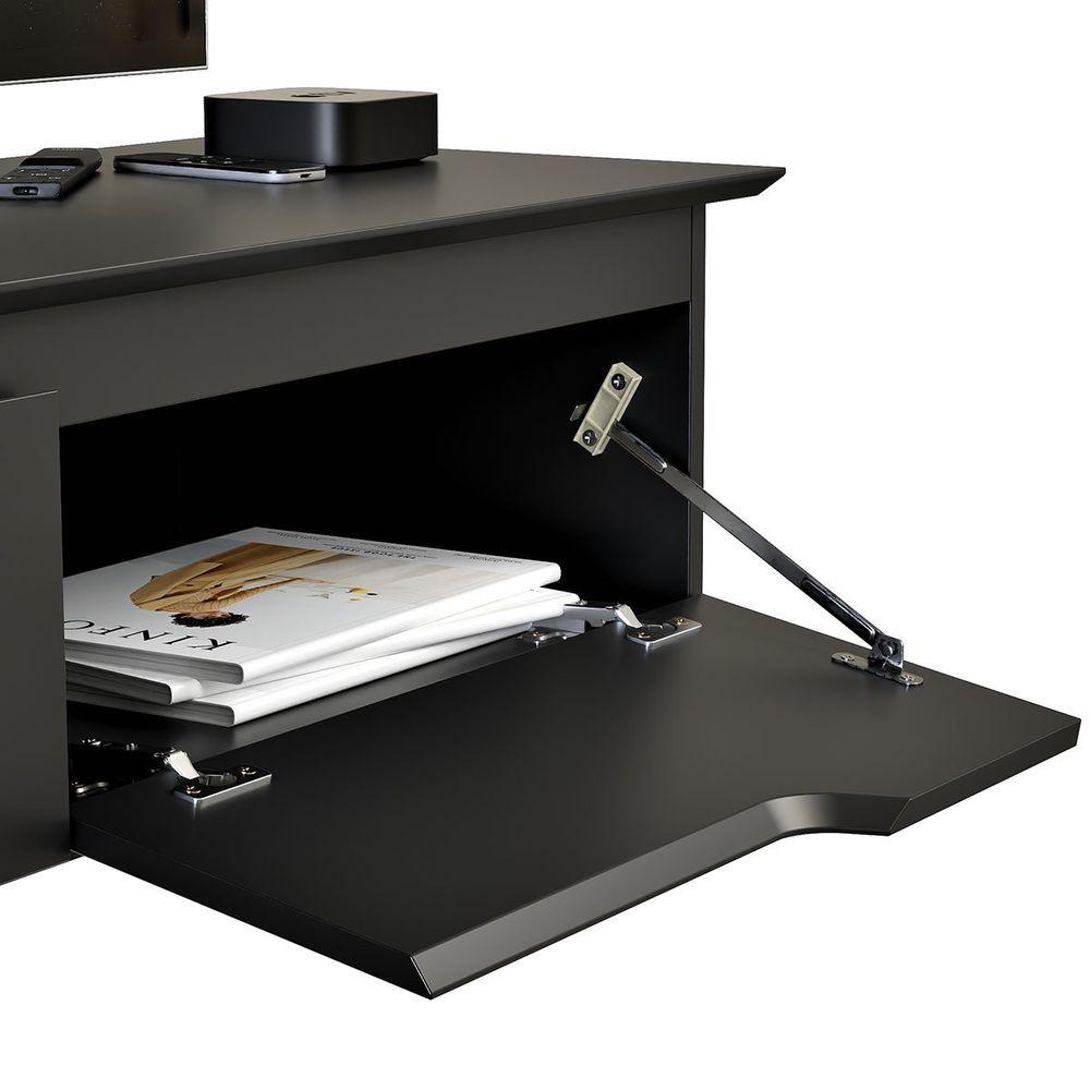 Miniatura Rack Aparador Suspenso Flex Com 2 Portas Flop Preto
