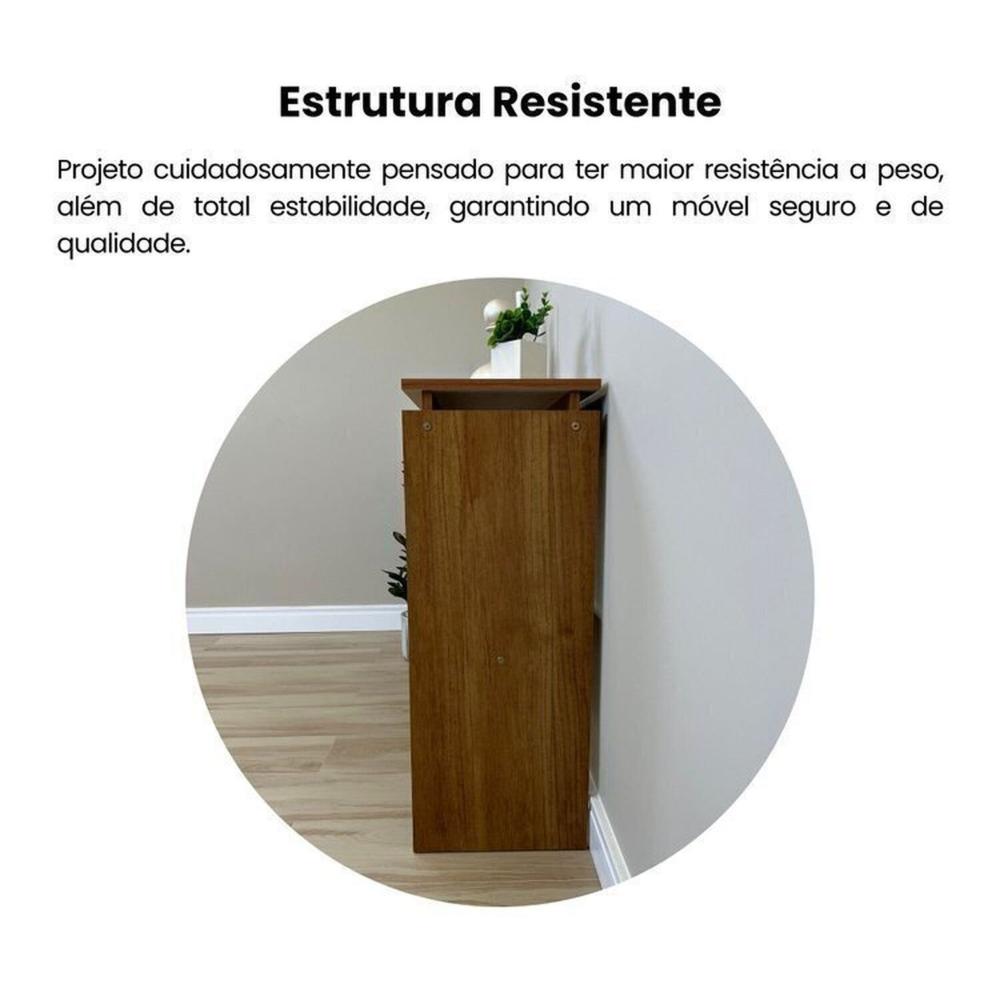 Kit para Sala de Estar Rack e Aparador e Mesa de Centro City Cinamomo/Off White